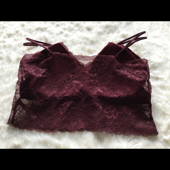 ♥️Body Frosting♥️ | Longline Lace Bralette - Berry - Picture 4 of 13